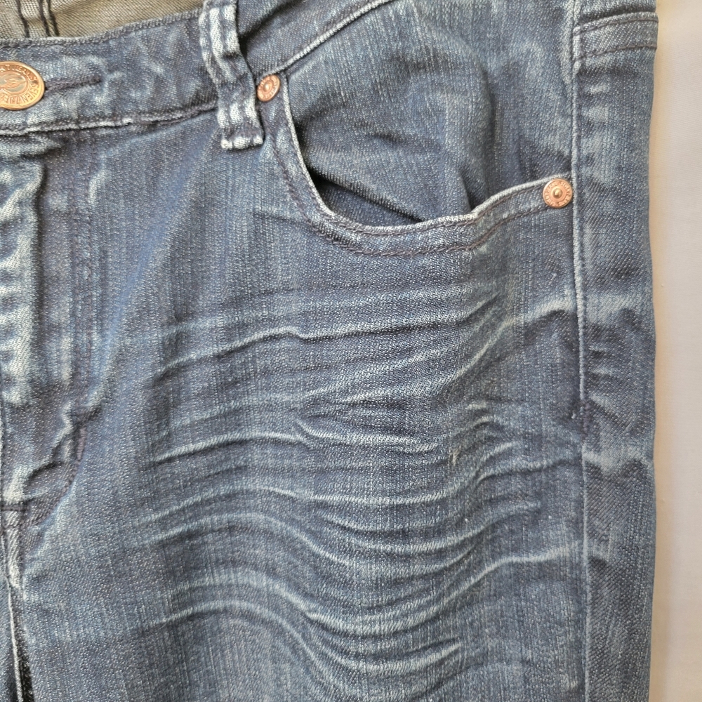 Seven 7 Women's Straight Leg Denim Jeans Dark Wash 12 - Picture 9 of 16